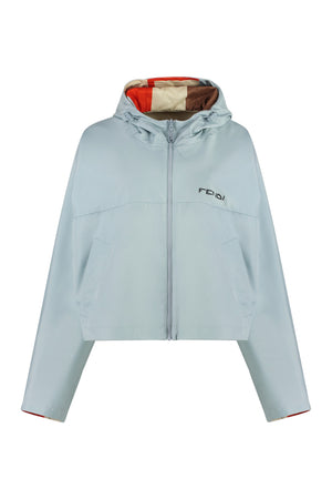 Technical fabric hooded jacket-0